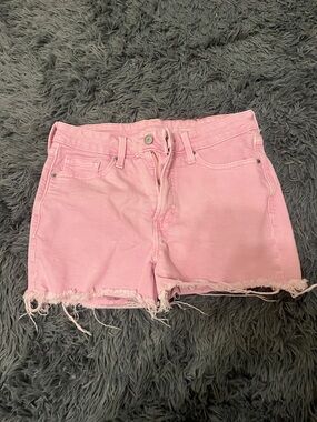 Old Navy Pink Frayed Hem Denim Shorts